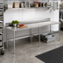Thumbnail image #2 for Sapphire 108-Inch x 24-Inch Stainless Steel Worktable with 5-Inch Backsplash and Open Base
