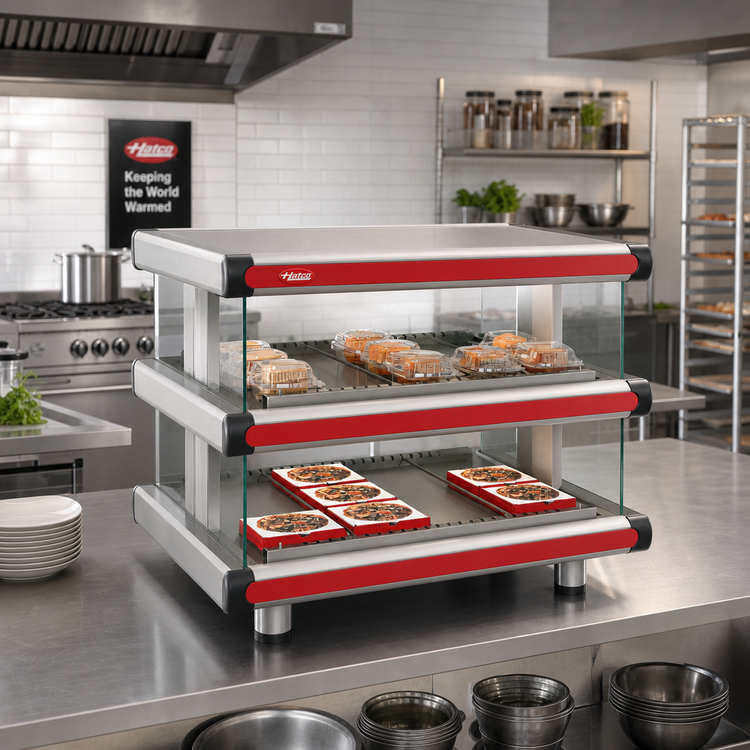 Product image #2 for Hatco Glo-Ray Designer Horizontal Countertop Display Warmer with 2 Shelves