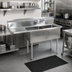 Thumbnail image #2 for BK Resources Two-Compartment Stainless Steel Sink with Left Drainboard, 24 x 24 x 14 Inch Bowls