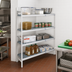 Thumbnail image #2 for Fermostock 4-Tier Corner Expansion Polymer Shelving Unit, 71 Inch H x 26 Inch W x 14 Inch D