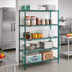 Thumbnail image #2 for Eagle Group Valu-Gard 5-Tier Stationary Wire Shelving Starter Unit, 72W x 18D x 86H, Green Epoxy Finish