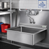 Thumbnail image #2 for T&S Brass B-0657 8-Inch Wall-Mount Service Sink Faucet with Vacuum Breaker, Pail Hook, and Integral Stops