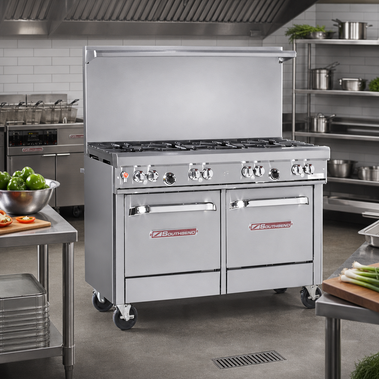 Product image #2 for Southbend Ultimate 48-Inch Commercial Gas Range with 7 Burners, Convection Oven and Cabinet Base
