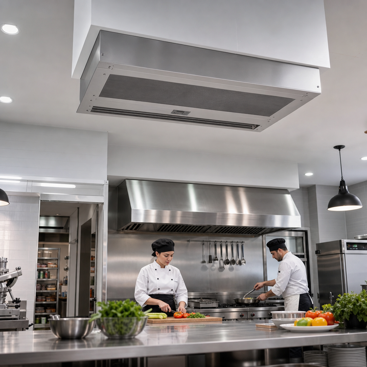 Product image #2 for Berner Architectural Recessed 16 Series 144-Inch Electric Heated Air Curtain, 3-Motor, 3-Phase