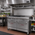 Thumbnail image #2 for Southbend Ultimate 60-Inch Gas Restaurant Range with 4 Pyromax Burners, 24-Inch Griddle, Convection Oven, and Cabinet Base