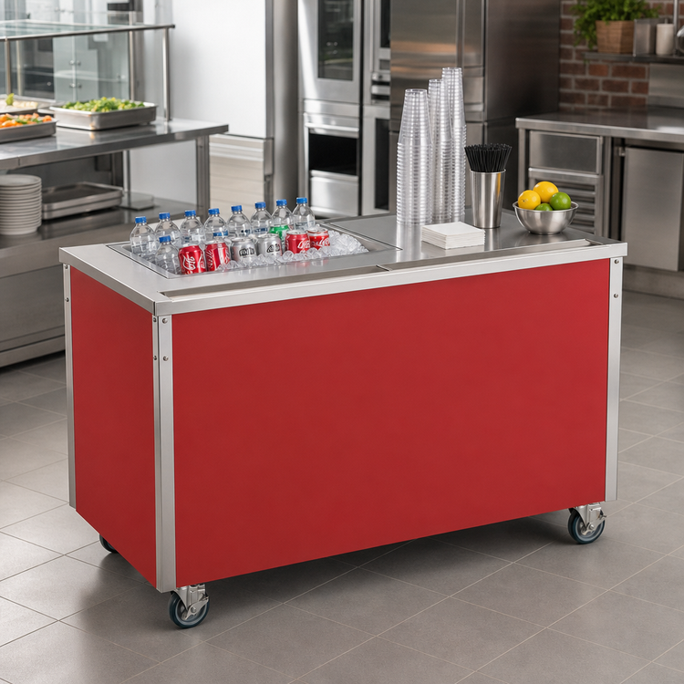 Product image #2 for Vollrath 4-Series Signature Server ADA Stainless Steel Beverage Counter with Enclosed Base, 60 x 28 x 34 Inches