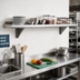 Thumbnail image #2 for Advance Tabco 108-Inch Wall-Mounted Stainless Steel Shelf, 12-Inch Deep, 16-Gauge, Satin Finish