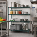 Thumbnail image #3 for Metro Super Erecta AA366K3 Add-On Wire Shelving Unit, 60W x 18D x 63H, 4 Shelves, Green Epoxy-Coated
