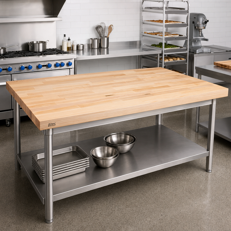 Product image #2 for John Boos Laminated Maple Work Table Top, 96 x 60 x 1-3/4 Inch Thick