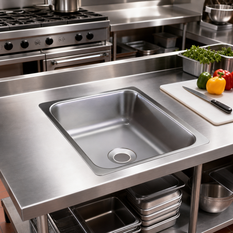 Product image #2 for Vollrath 131-9 Single-Bowl Drop-In Flat-Rim Sink, 22-Gauge 304 Stainless Steel