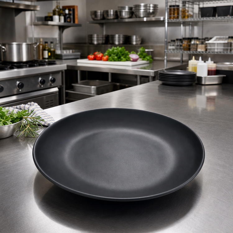 Product image #2 for Ridge 10-1/2 Inch Free Form Melamine Dinner Plate, Slate