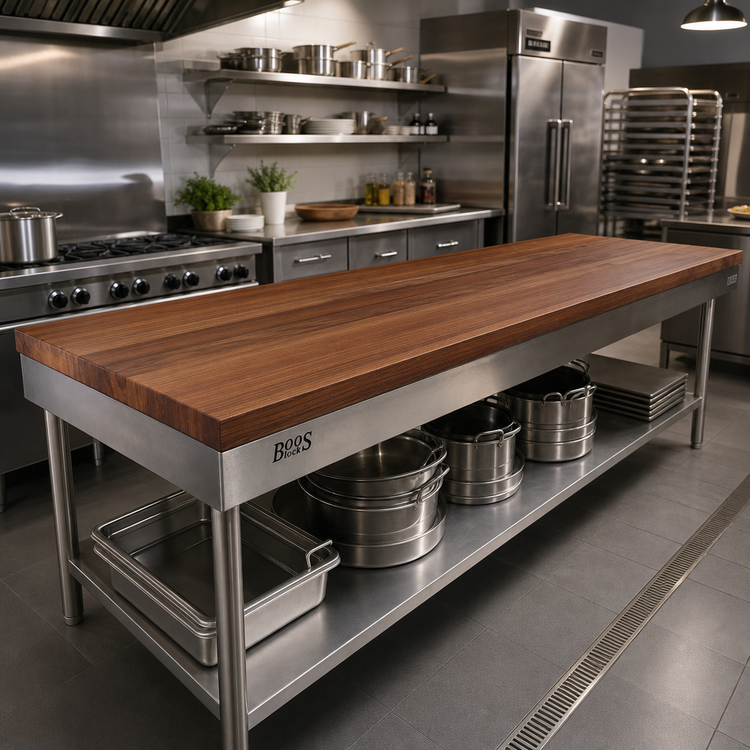 Product image #2 for John Boos Boos Block American Black Walnut Edge Grain Countertop, 132 x 27 x 2-1/4 Inches, Penetrating Oil Finish