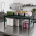 Thumbnail image #2 for QuadPlus Stationary Dunnage Rack with Standard Shelf, 3-Sided Frame and Louvered Polypropylene Mat, 36 x 21 x 14 Inches