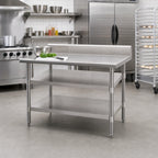 Thumbnail image #2 for Eagle Group 3036SADJUS-18/4-X Adjustable Stainless Steel Work Table Undershelf, 18-Gauge 430, 36"W x 30"D