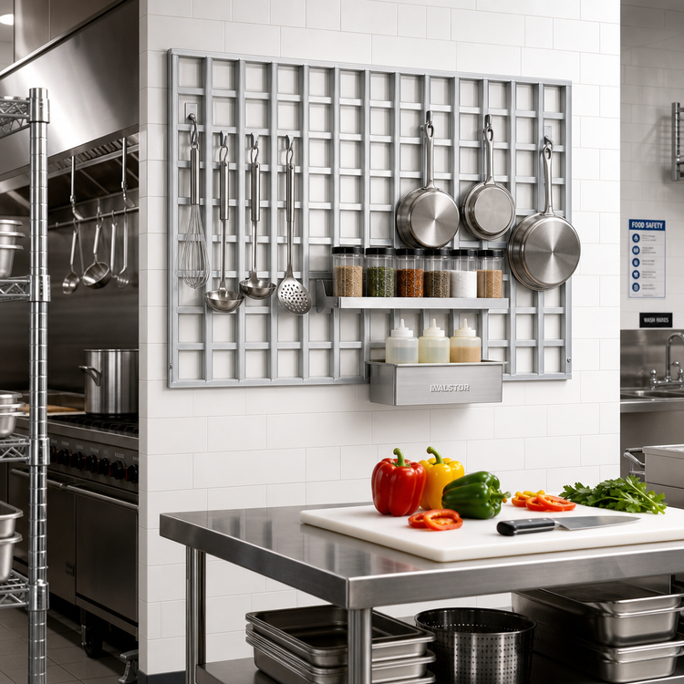 Product image #2 for WalStor Modular Wall System Wall Mat, 72 x 24 Inch, 3 x 3 Grid, EAGLEbrite Zinc Finish