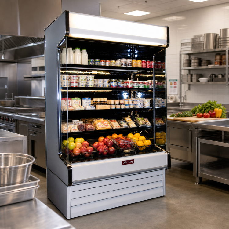 Product image #2 for Howard-McCray 35E Series Black Dairy Open Merchandiser, 39" W, Self-Contained Refrigeration