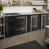 Thumbnail image #2 for Pro-Line E-Series Three-Section Refrigerated Back Bar Cooler with Glass Doors, 95-1/2 Inch, Black