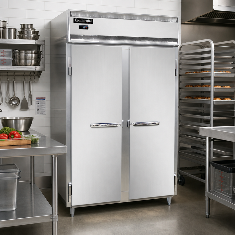 Product image #2 for Continental Refrigerator D2FNSA Designer Line 2-Section Reach-In Freezer with Full-Height Solid Doors