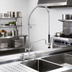 Thumbnail image #2 for Fisher 8-Inch Center Deck Mount Pre-Rinse Unit with Spring Action Gooseneck and 6-Inch Swing Spout
