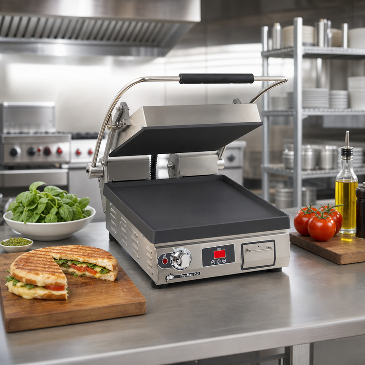 Product image #2 for Pro-Max 2.0 14-Inch Smooth Cast Iron Commercial Panini Press