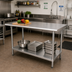 Thumbnail image #2 for Advance Tabco Special Value 60 Inch x 24 Inch 304 Stainless Steel Flat Top Work Table with Adjustable Undershelf