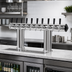 Thumbnail image #2 for Perlick Winged Bridge Countertop Glycol-Cooled Draft Tower, 10-Faucet, Polished Chrome