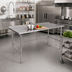 Thumbnail image #2 for Stallion 84-Inch x 30-Inch 16-Gauge Stainless Steel Work Table with 1-1/2-Inch Rear Up-Turn and Safety Edge