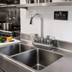 Thumbnail image #2 for Krowne Royal Series Splash-Mounted Commercial Faucet with 4-Inch Centers and 3-1/2-Inch Gooseneck Spout