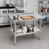 Thumbnail image #2 for John Boos Stallion 30-Inch x 18-Inch Stainless Steel Budget Work Table with 1-1/2-Inch Backsplash and Adjustable Undershelf