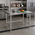 Thumbnail image #2 for John Boos Stallion 48 Inch x 24 Inch 16-Gauge Stainless Steel Flat Top Work Table with Safety Edge