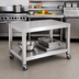 Thumbnail image #2 for Garland Heavy-Duty 48-Inch Stainless Steel Counter Equipment Stand with Intermediate Shelf and Legs