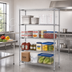 Thumbnail image #2 for Eagle Group Redipak Red-i-Pak 4-Tier Wire Shelving Unit, 60W x 18D x 74H, Chrome Finish