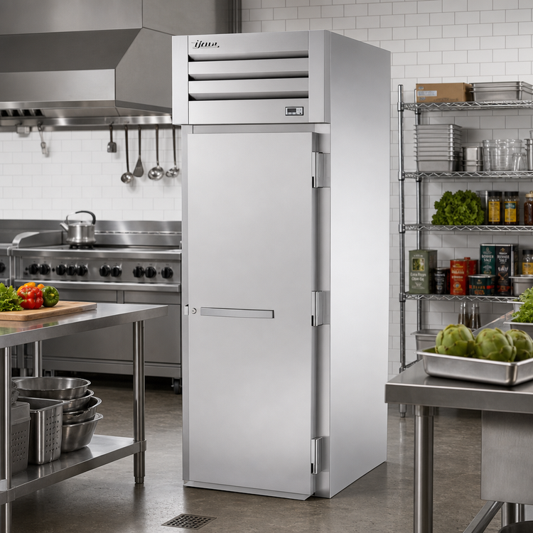 Product image #2 for True Spec Series One-Section Roll-In Solid Swing Door Refrigerator, Stainless Steel