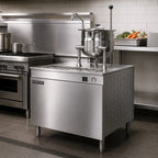 Thumbnail image #2 for Cleveland Range 24DMK6 24-Inch Direct Steam Kettle on Modular Base, One 6-Gallon Kettle, Manual Tilt, 316 Stainless Steel Liner