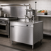 Thumbnail image #2 for Cleveland Range 24-Inch Direct Steam Kettle on Modular Base with One 6-Gallon Steam-Jacketed Kettle