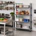 Thumbnail image #2 for Cambro Camshelving Elements XTRA Solid Stationary Add-On Shelving Unit, 30W x 21D x 84H, 4-Tier, Speckled Gray