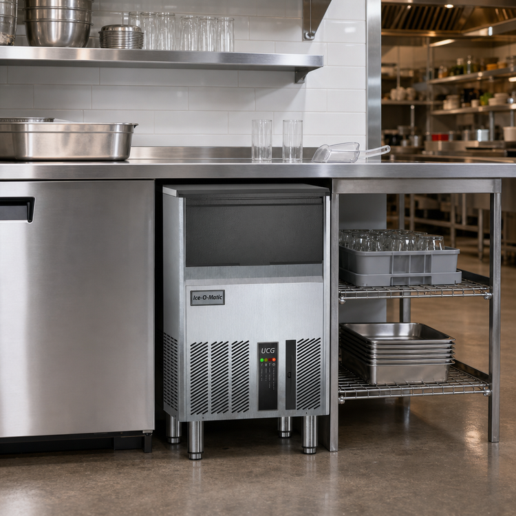 Product image #2 for Ice-O-Matic Gourmet Cube Undercounter Ice Maker with 33 lb Built-In Bin, 95 lb/Day
