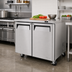 Thumbnail image #2 for Turbo Air M3 Two-Section Undercounter Refrigerator, 9.0 Cu. Ft., Self-Contained Rear-Mount, Stainless Steel, Solid Swing Doors