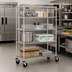 Thumbnail image #2 for Metro Super Erecta Brite 4-Shelf Wire Stem Caster Cart with Polyurethane Casters, 36 x 21 x 69 Inches, 900 lb. Capacity