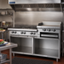 Thumbnail image #2 for Garland G Starfire Pro 60-Inch Commercial Raised Griddle/Broiler Gas Range with 6 Open Burners and Double Storage Base