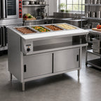 Thumbnail image #2 for Eagle Group Spec-Master SHT5CB-240 5-Well Electric Sealed Well Hot Food Table, 79-Inch, 240V, Sliding Doors