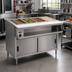 Thumbnail image #2 for Spec-Master SHT5CB-240 Five Well Electric Sealed Well Hot Food Table with Sliding Doors