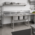 Thumbnail image #2 for Eagle Group 314 Series Three-Compartment Sink with Left Drainboard, 304 Stainless Steel