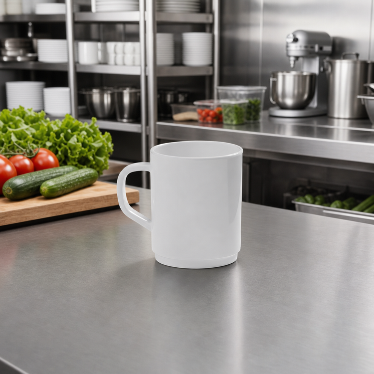 Product image #3 for Jane 10 oz White Stackable Tritan Mug with Handle