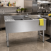 Thumbnail image #3 for KoolMore 48-Inch Commercial 3-Compartment Underbar Sink with Left Drainboard, 304 Stainless Steel