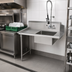 Thumbnail image #2 for John Boos Soiled Straight Dish Table with 20 x 20 x 8 Inch Pre-Rinse Sink, Left-to-Right Operation, 36 x 30 x 44 Inch