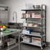 Thumbnail image #2 for Cambro Camshelving Elements XTRA 5-Tier Solid Stationary Add-On Shelving Unit, 24 x 21 x 84, Speckled Gray