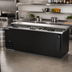Thumbnail image #2 for Beverage Air Frosty Brew Horizontal Deep Well Bottle Cooler, 80 In. Wide, 24.1 Cu. Ft., 3 Sliding Lids, Black