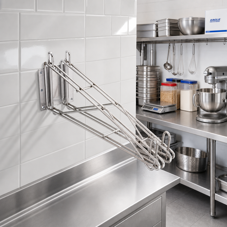 Product image #2 for Eagle DWB18-S Stationary Wall-Mount Wire Shelf Bracket for 18 Inch Deep Shelves (Mid Unit)