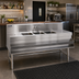 Thumbnail image #2 for Eagle Group Spec-Bar 3-Compartment Underbar Sink Unit with Left Drainboard, 66W x 19D x 37H